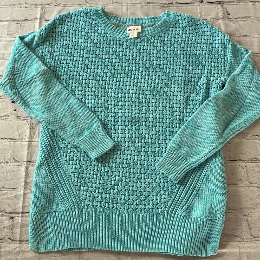 Stylus Small light blue crew neck sweater